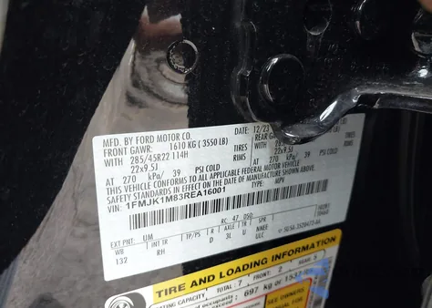 2024 Ford Expedition Platinum Max from USA, damaged, VIN 1FMJK1M83REA16001